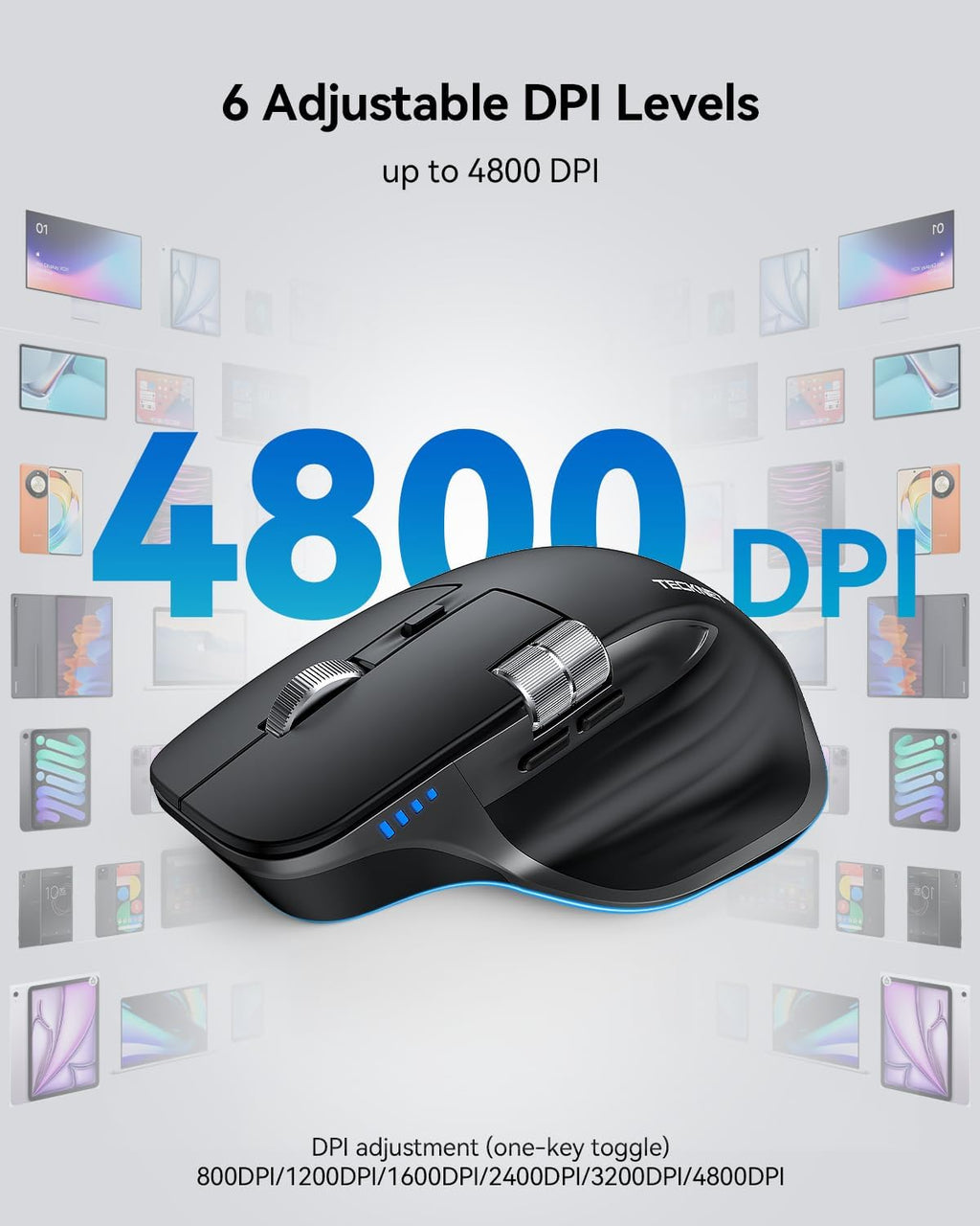 Wireless Gaming Mouse – Rechargeable, 700mAh Long Battery Life
