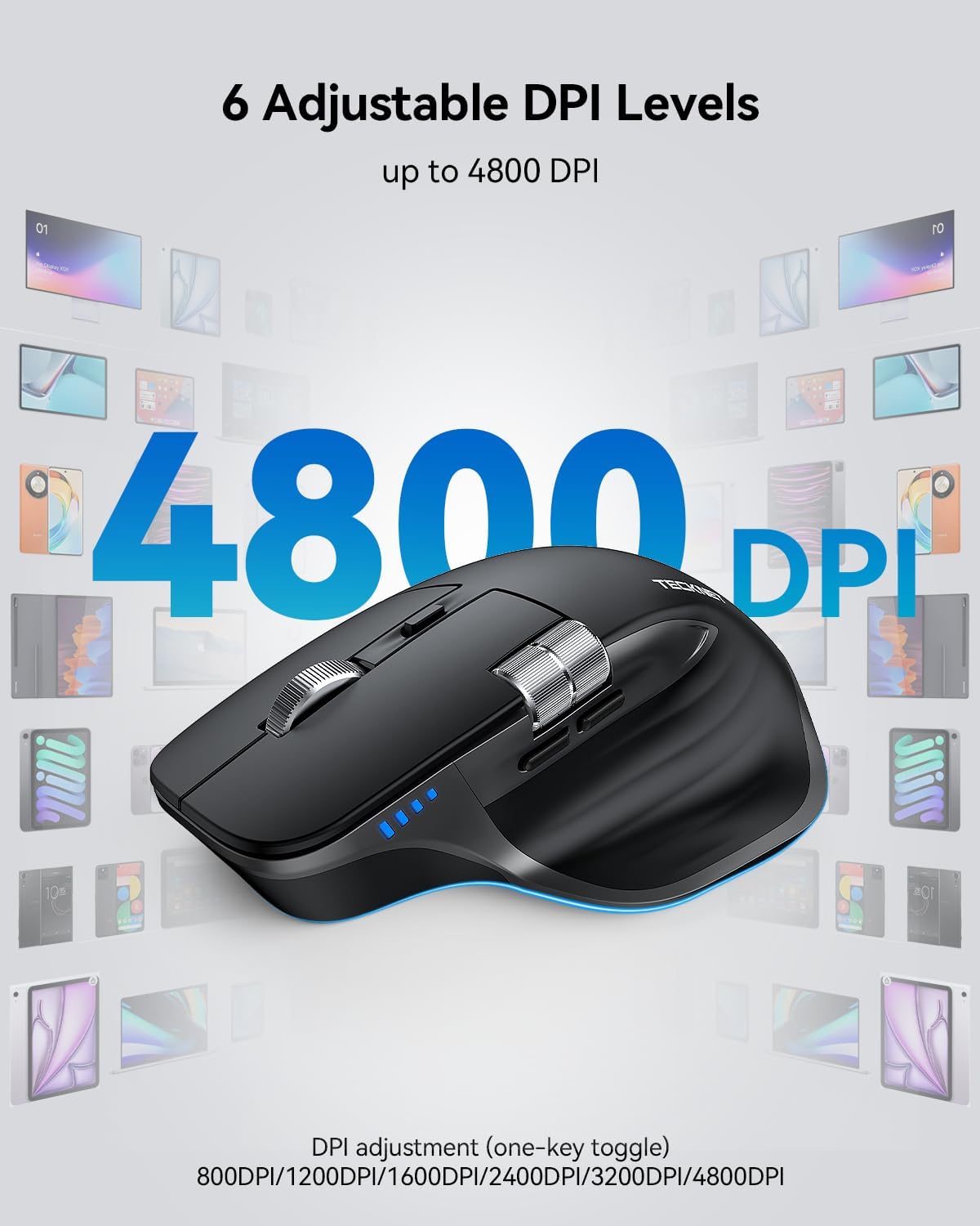 Wireless Gaming Mouse – Rechargeable, 700mAh Long Battery Life